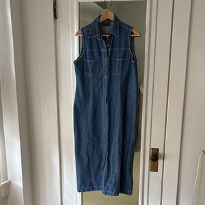 Vintage Y2K Sonoma Denim Sleeveless Midi Dress
